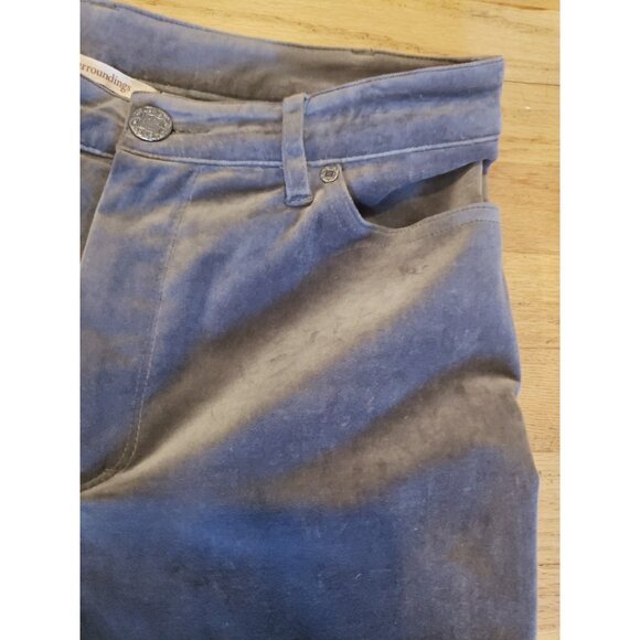 Soft Surroundings Velour Jeans Women M Gray Stretch Cotton Blend Sz 6P 30x35.5 - Picture 3 of 9